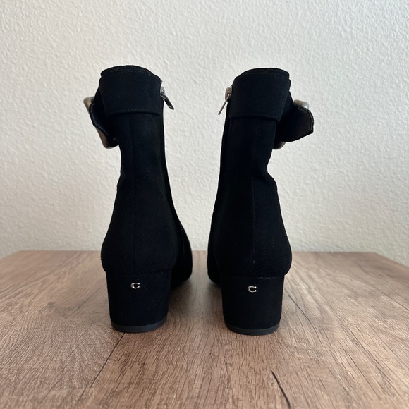 Coach Cassandra Black Suede Bootie with Buckle US 9 / 39.5 - Picture 3 of 5